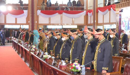 Suasana Rapar Paripurna Hari Jadi Provinsi Sumsel ke-75. Foto : viralsumsel.com