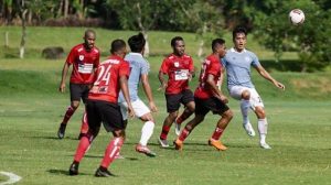 Persipura saat uji coba melawan Sulut United. FOTO : IG