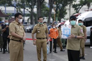 SMK Provinsi Sumsel bikin APD sendiri untuk antisipasi virus Corona. FOTO : VIRALSUMSEL.COM