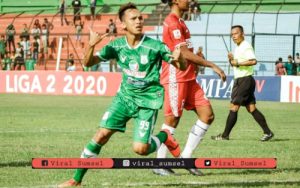 Rachmad Hidayat gelandang PSMS Medan selebrasi. FOTO : IG PSMS