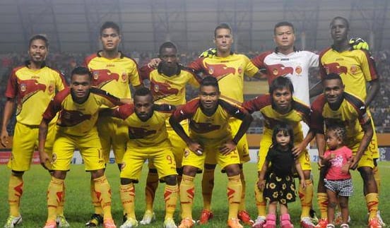 Starting eleven Sriwijaya FC pada laga awal QNB League 2015. FOTO : IST