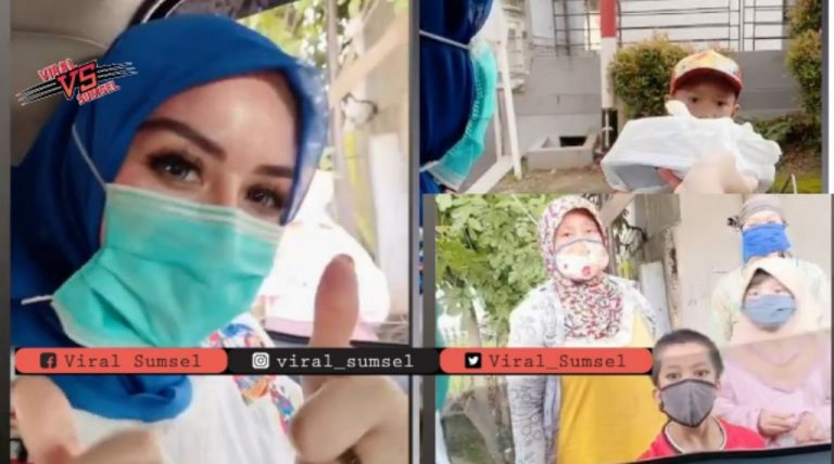 Imela Guswindari Lubis selebgram asal Palembang berbagi di tengah Covid-19. FOTO :VIRALSUMSEL.COM