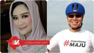 Percha Leanpuri dan Yudha Pratomo Mahyudin. FOTO :VIRALSUMSEL.COM
