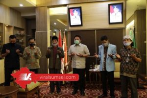 Gubernur H. Herman Deru terima audensi BKPRMI, Forpes Sumsel dan PMM. FOTO :VIRALSUMSEL.COM