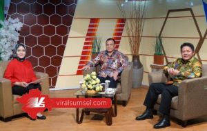 Gubernur Sumsel H Herman Deru bersama Ketua KPK Firli Bahuri pada acara Talkshow di salah satu stasiun televisi, Kamis (9/7/2020) petang. FOTO :VIRALSUMSEL.COM