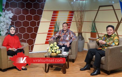Gubernur Sumsel H Herman Deru bersama Ketua KPK Firli Bahuri pada acara Talkshow di salah satu stasiun televisi, Kamis (9/7/2020) petang. FOTO :VIRALSUMSEL.COM