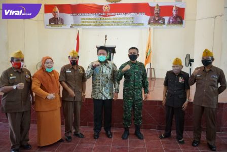 Gubernur Sumsel, H Herman Deru menghadirkan Pangdam II Sriwijaya Mayjen TNI Agus Suhardi dalam Peringatan Hari Veteran Nasional. FOTO : VIRALSUMSEL,COM