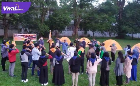 Pradiksar Mapala Universitas IBA Palembang, Sabtu (3/10/2020). FOTO : VIRALSUMSEL.COM