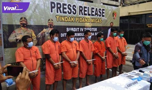 Tujuh orang diamankan Direktorat Reserse Kriminal Khusus Polda Sumsel. FOTO :VIRALSUMSEL.COM