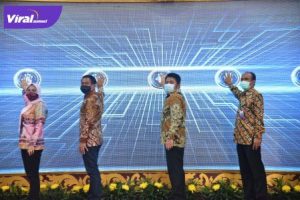 Launching Aplikasi Anjungan Bansos Sriwijaya (ABS) di Griya Agung, Sabtu (24/10/2020) siang. FOTO : VIRALSUMSEL.COM