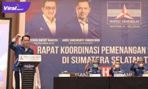 H Muchendi Mahzareki Ishak SE Kepala Bapilu DPD Partai Demokrat Sumsel. FOTO : VIRALSUMSEL.COM