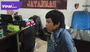 Taswin alias Twin tersangka pembakaran rumah di Jalan KH Ahmad Dahlan. FOTO :VIRALSUMSEL.COM