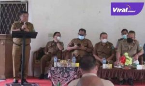 Bupati Ogan Ilir H.M.ilyas Panji Alam pamit pada masyarakat. FOTO :VIRALSUMSEL.COM