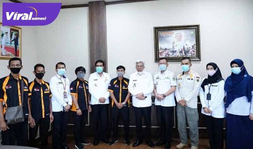 Wakil Gubernur Sumsel H Mawardi Yahya terima audensi AXS Sumsel. FOTO :VIRALSUMSEL.COM