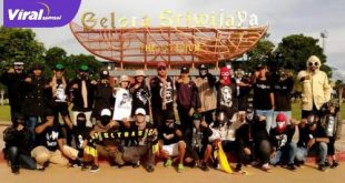 Supporter Sriwijaya FC Ultras Palembang. FOTO :VIRALSUMSEL.COM