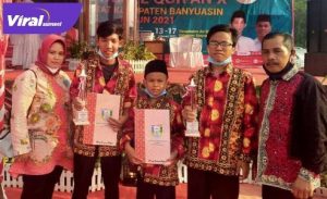 Peserta MTQ Banyuasin dari Ponpes Tahfiz Al-Qur'an An-Nur, Kecamatan Rambutan. FOTO : VIRALSUMSEL.COM