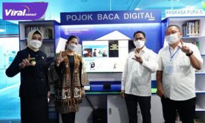 Ketua Tim Penggerak PKK Provinsi Sumsel, Hj. Febrita Deru saat meresmikan Pocadi Bandara Sultan Mahmud Badaruddin II Palembang. FOTO : VIRALSUMSEL.COM
