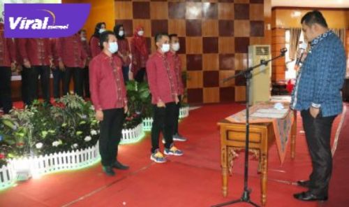 Susana pelantikan Pengurus DPC HIPMI Banyuasin Periode 2020 – 2023. FOTO : VIRALSUMSEL.COM