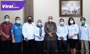 Wakil Gubernur Sumsel Ir H. Mawardi Yahya ketika menerima audensi Kominioner KPID Sumsel, Jumat (16/4/2021) pagi. FOTO : VIRALSUMSEL.COM
