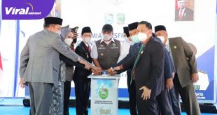Gubernur Sumsel Herman Deru peresmian infrastruktur di Empat Lawang, Rabu (21/4/2020). FOTO : VIRALSUMSEL.COM