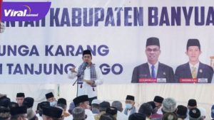 Bupati Banyuasin, H. Askolani, SH, MH Safari Ramadhan di Desa Bunga Karang, Kecamatan Tanjung Lago, Kabupaten Banyuasin, Senin (3/5/2021). Foto : viralsumsel.com