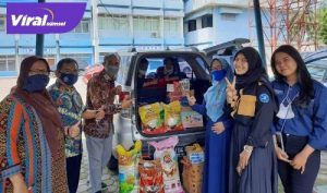 DEMA FE UTP menggelar pengabdian kepada masyarakat dengan sejumlah kegiatan sosial, dan saling berbagi dengan masyarakat kurang mampu. Foto : viralsumsel.com