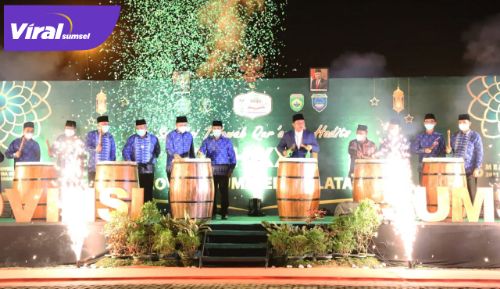 Gubernur Sumsel H Herman Deru buka STQH Sumsel 2021 di OKU Timur. Foto : viralsumsel.com