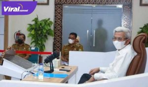 Wakil Gubernur Sumsel, H Mawardi Yahya menghadiri Rapat Koordinasi langkah-langkah Percepatan Realisasi APBD Tahun 2021. Foto : viralsumsel.com