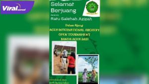 Ratu pelajar MTS Azizah Sungai Dua, Banyuasin ikuti ajang Internasional Archery. Foto : viralsumsel.com/eci