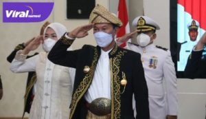 Walikota Palembang, H. Harnojoyo ikuti langsung upacara Peringatan Hari Lahir Pancasila Tahun 2021, Selasa (1/6/2021). Foto : viralsumsel.com/nto