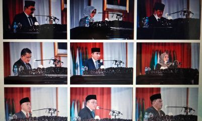 Masing-masing Fraksi menyampaikan Pendapat Akhir yang diawali Fraksi Partai Golkar disampaikan oleh H. David Handrianto Aljufri. Foto : viralsumsel.com