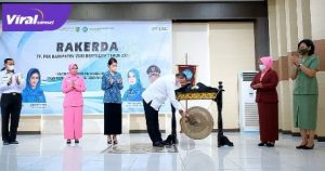 Bupati Muba Dodi Reza Alex buka kegiatan Rakerda X TP-PKK Muba Tahun 2021. Foto : viralsumsel.com/devi