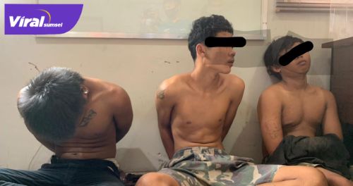 Tiga pelaku pencurian handphone di Rumah Makan diamankan polisi. Foto:viralsumsel.com/kai