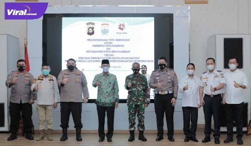 Walikota Palembang, H Harnojoyo usai Penandatangan Nota Kesepakatan bersama Kepolisian serta beberapa perguruan tinggi. Foto : viralsumsel.com/nto