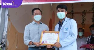 M.Yoga Anugrah Penanggung Jawab Mubes Formabang bersama Sekda Kota Palembang Drs Ratu Dewa. Foto : magang UIN
