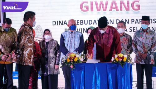 Gubernur Sumsel H Herman Deru hadiri peluncuran Giwang di Hotel Arista Palembang, Sabtu (19/6/2021) malam. Foto : viralsumsel.com/sep