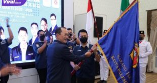 Walikota Palembang, H. Harnojoyo kukuhkan kepengurusan Karang Taruna kota Palembang periode 2020-2025, di Rumah Dinas Walikota, Jalan Tasik Palembang, Minggu (27/6/ 2021). Foto : viralsumsel.com/kai