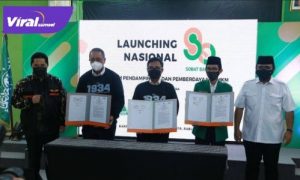 Ketua PP GP Ansor, Gus Yaqut hadiri launching kerjasama dengan PT. Pos Indonesia dan PT BNI di Jakarta, Rabu (30/6/2021). Foto : viralsumsel.com/nto