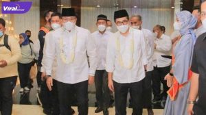 Arsjad Rasjid Ketua Umum KADIN Indonesia terpilih bersama Bupati Muba yang juga Ketua Umum KADIN Sumsel, Dr Dodi Reza Alex Noerdin Lic Econ MBA. Foto : viralsumsel.com