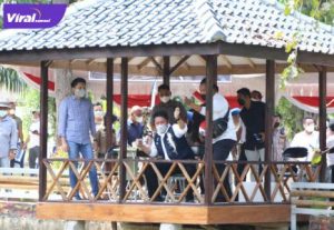 Gubernur Sumsel, Herman Deru hadir silaturahmi kebangsaan di kolam Pemancingan Danau Telok Putih Ponpes Raudhatul Ulum Sakatiga, OI, Sabtu (10/7/2021). Foto : viralsumsel.com/sep