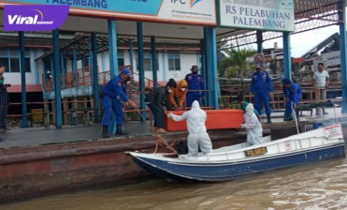 Direktorat Polairud Polda Sumsel meluncurkan inovasi berupa Ambulan Apung, kemarin (11/7/2021). Foto : viralsumsel.com/kai