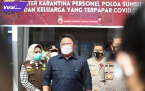 Gubernur Sumsel, H Herman Deru meresmikan Selter Karantina khusus bagi anggota dan keluarga besar Polri yang bertugas dilingkungan Polda Sumsel. Foto : viralsumsel.com/sep