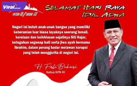 Ketua Komisi Pemberantasan Korupsi Republik Indonesia H. Firli Bahuri. Foto : viralsumsel.com