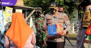 Kapolres Lahat AKBP Achmad Gusti Hartono S.IK memastikan bahwa percepatan penyaluran bantuan sosial. Foto : viralsumsel.com/oki