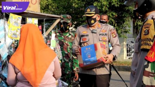 Kapolres Lahat AKBP Achmad Gusti Hartono S.IK memastikan bahwa percepatan penyaluran bantuan sosial. Foto : viralsumsel.com/oki