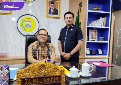 Firdaus Hasbulah Kepala BPOKK DPD Partai Demokrat Provinsi Sumsel bersama Ketua DPRD Kota Palembang Zainal Abidin. Foto : viralsumsel.com/ion