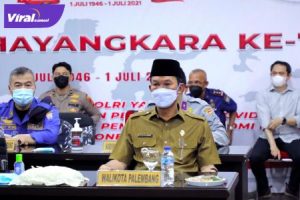 Walikota Palembang H Harnojoyo di Polrestabes Palembang, Selasa, (10/8//2021). Foto : viralsumsel.com/nto