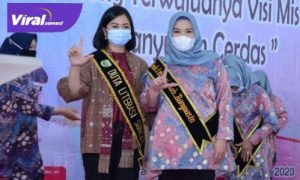 Ketua TP PKK Banyuasin dr Fitri Askolani bersama Hj Perca Leanpuri Anggota DPR RI (semasa hidup). Foto : viralsumsel.com/eci