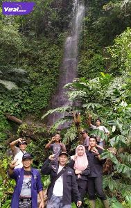 Cughup Tebat Juring dengan tinggi sekitar 25 meter berada di ketinggian 1.130 mdpl di kawasan Lawang Juring. Foto : istimewa