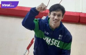 Atlet senam Sumsel, Fajar Abdurrahman peraih medali emas PON Papua XX. Foto : viralsumsel.com